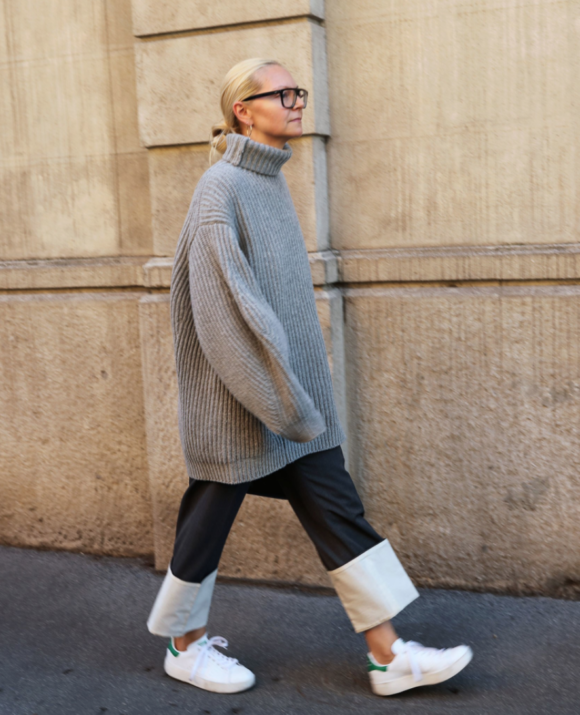 Must have for fall, an oversized sweater in a luxury yarn.