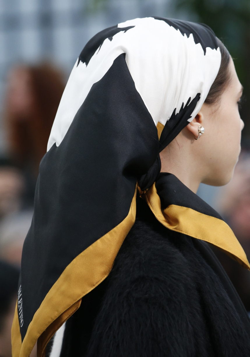 From the runway to real life, the timeless trend of silk headscarves